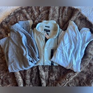 Lot of 3 Men’s BR Untucked Fit Long Sleeve Shirts